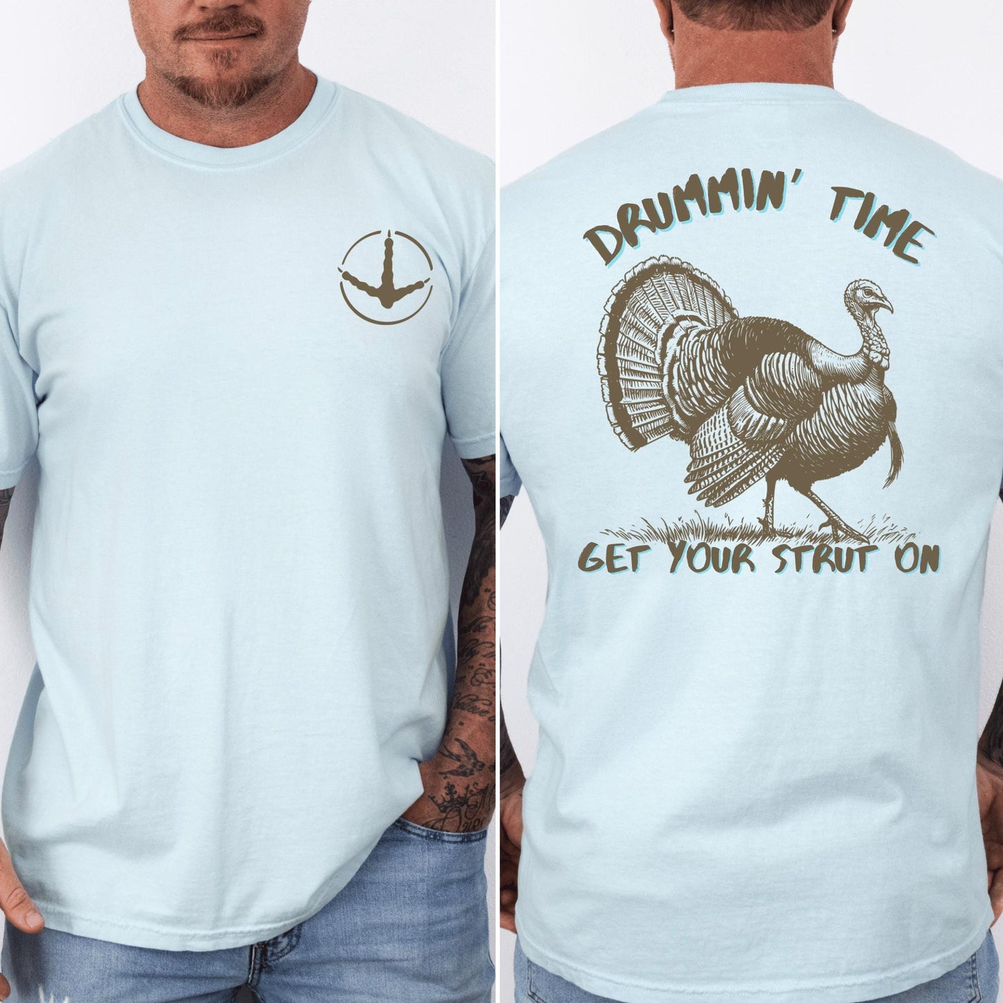 Funny Turkey Hunting Club T-Shirt: Nature Inspired Comfort Colors Tee