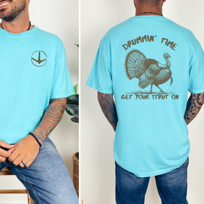 Funny Turkey Hunting Club T-Shirt: Nature Inspired Comfort Colors Tee