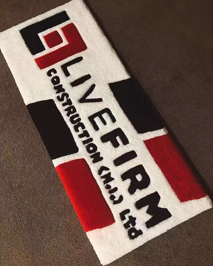 Custom Logo Tufted Rug Design | Personalized Shape Custom Rug | Custom Business Logo Tufted Rugs | Customized Tufting Logo Carpet | Tuft Rug