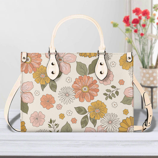 Boheme Blossom - Trendy Handbag, Waterproof PU Leather Handbag, Top Handle Vegan Leather, High-quality Crossbody Bag, Shoulder bag