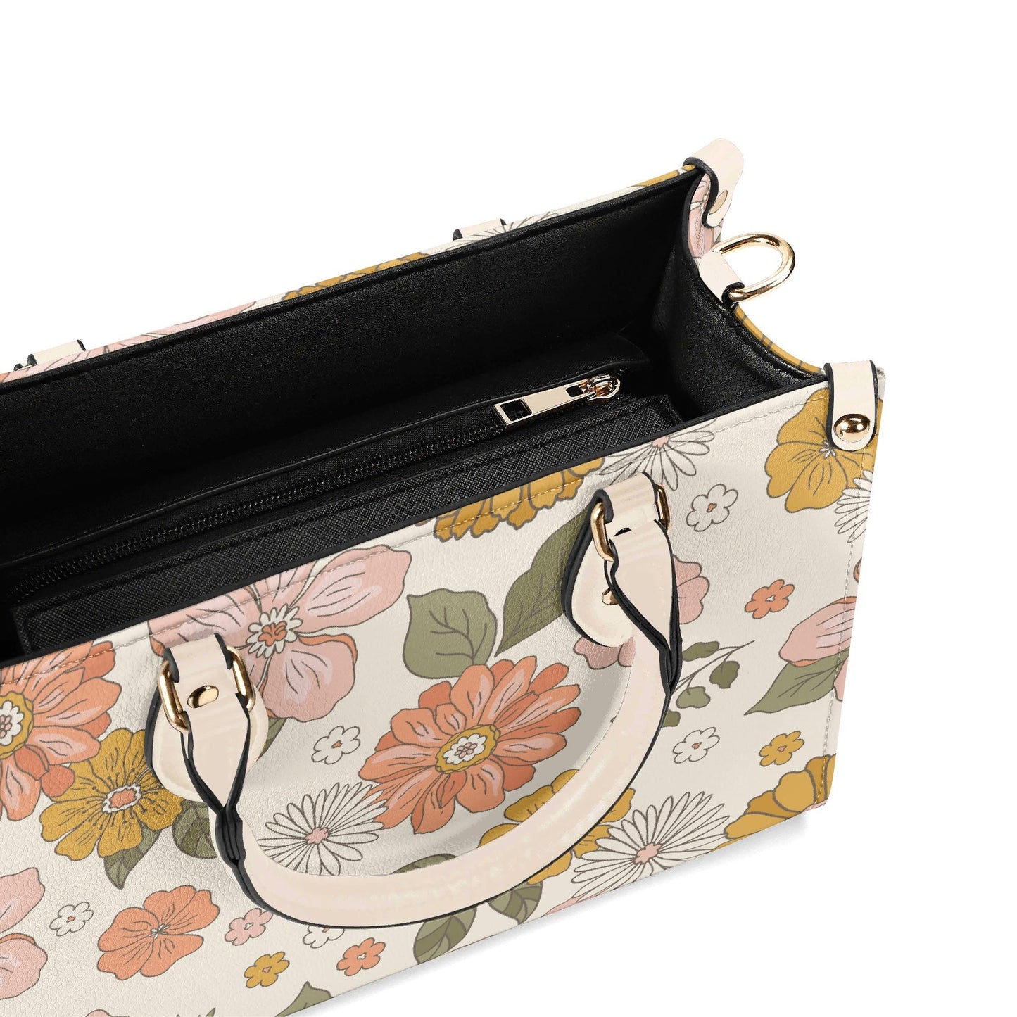 Boheme Blossom - Trendy Handbag, Waterproof PU Leather Handbag, Top Handle Vegan Leather, High-quality Crossbody Bag, Shoulder bag