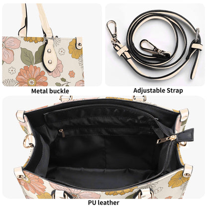 Boheme Blossom - Trendy Handbag, Waterproof PU Leather Handbag, Top Handle Vegan Leather, High-quality Crossbody Bag, Shoulder bag