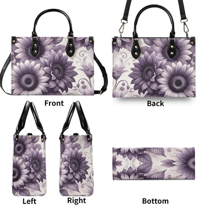 Sunlit Violet - Trendy Handbag, Waterproof PU Leather Handbag, Top Handle Vegan Leather, High-quality Crossbody Bag, Shoulder bag