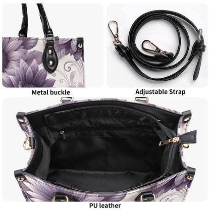 Sunlit Violet - Trendy Handbag, Waterproof PU Leather Handbag, Top Handle Vegan Leather, High-quality Crossbody Bag, Shoulder bag