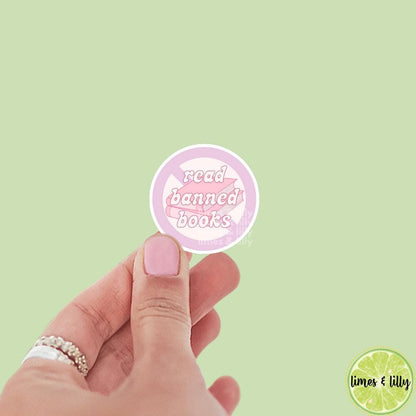 Read Banned Books Vinyl Sticker | Kindle Stickers | Bookish Stickers | Gift for Book Lover