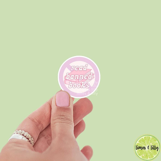 Read Banned Books Vinyl Sticker | Kindle Stickers | Bookish Stickers | Gift for Book Lover