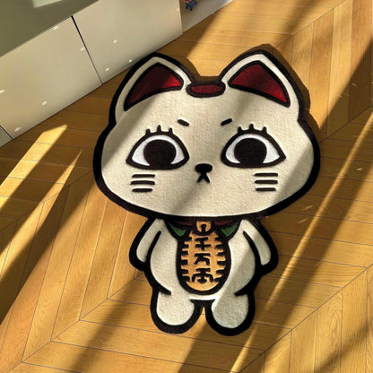 Turbo Granny Tufted Rug: Dan Da Dan Anime, Lucky Cat Carpet