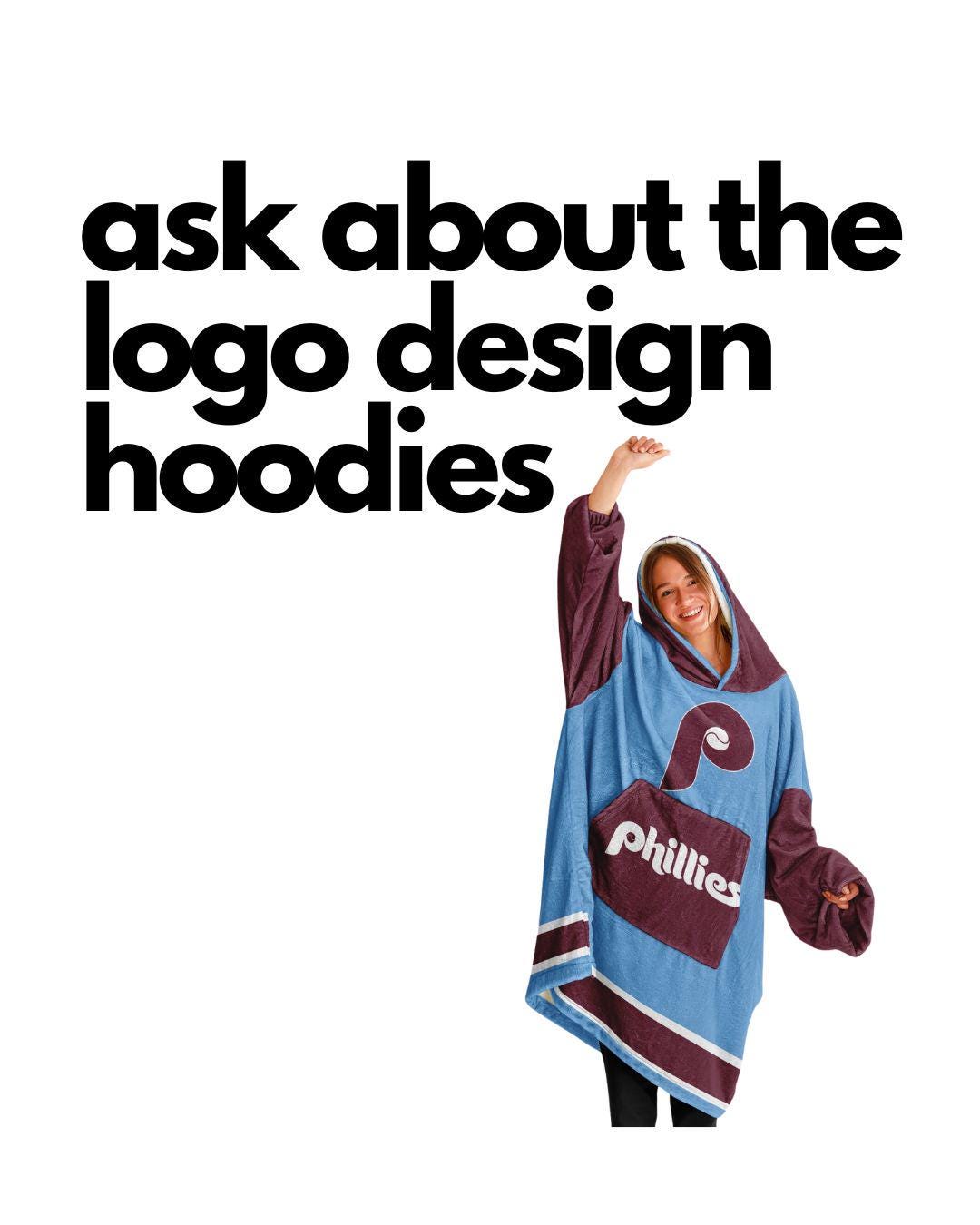 Philadelphia Baseball Oversized Cuddle Hoodie: Retro Powder Blues Blanket