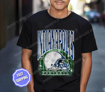 Indianapolis Football Retro 90s Style Sweatshirt, Game Day Shirt, Indianapolis Football Shirt, Sunday Football Shirt, Indianapolis Crewneck