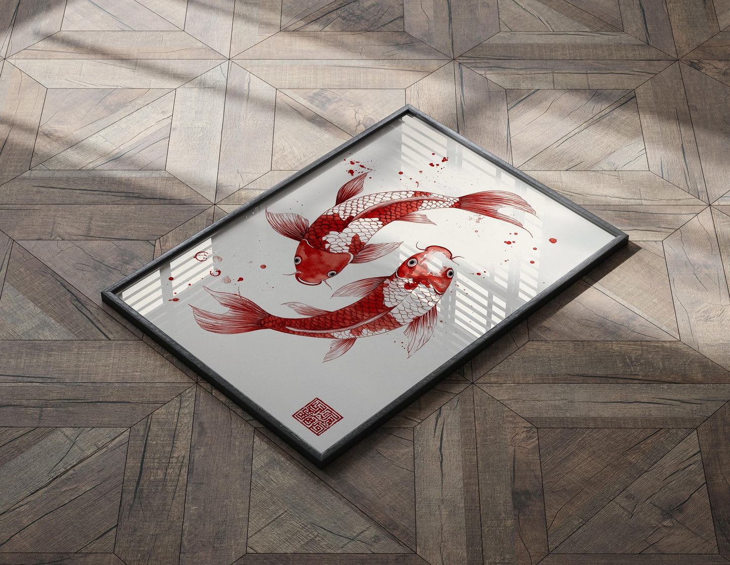 Red Koi Print, Japanese wall art Print, Vintage Print, Trendy Wall Art, Aesthetic Wall Art, Koi Fish Print, Japanese Print, Gift Idea