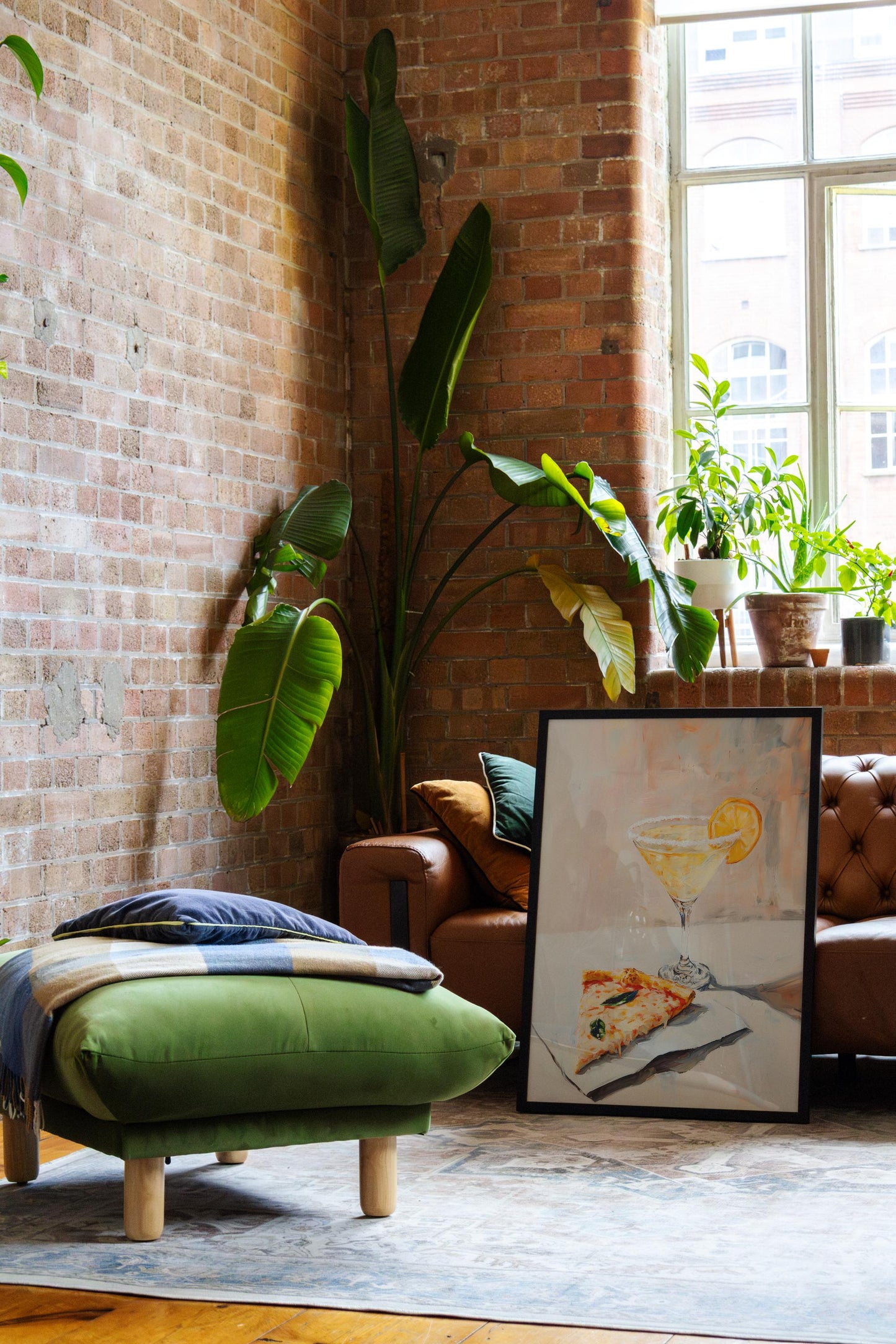 Martini with Slice of Pizza Art Print | Cute Quirky Whimsical | Cocktail Bar Cart Decor | Martini Wall Art | Trendy Home Wall Art | Food Art