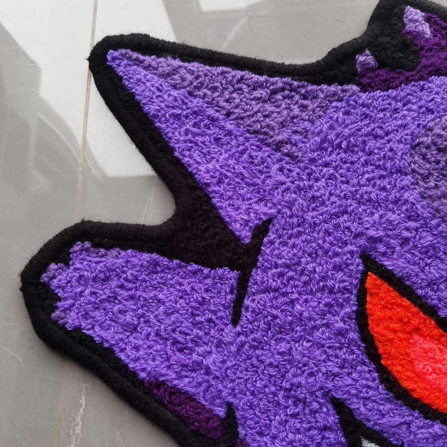 Gengar Rug,Knitting Handmade Non-slip Area Rug Home Decor
