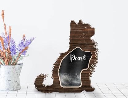 Personalized Black Dog Hair Memorial Box, Wooden Pet Fur Keepsake Pet Loss Gift, Dog Cat Hair Memorial, Dog Memorial Gift, Cat Keepsake Gift