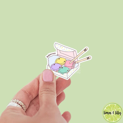 Booktrovert Book Sushi Smiley Faces Vinyl Sticker | Book Sticker | Bookish Stickers | Kindle Stickers | Book Lover