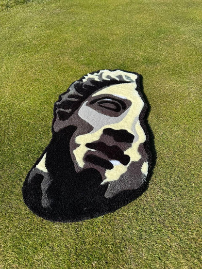 Handmade Tufted David Head Rug: Modern Art Decor (80x60 cm)