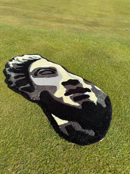 Handmade Tufted David Head Rug: Modern Art Decor (80x60 cm)