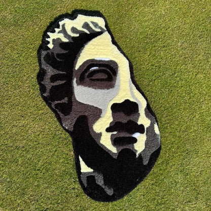 Handmade Tufted David Head Rug: Modern Art Decor (80x60 cm)