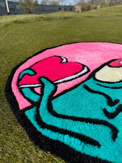 Plankton Rug: Handmade Tufted Acrylic Yarn Rug, Spongebob Decor