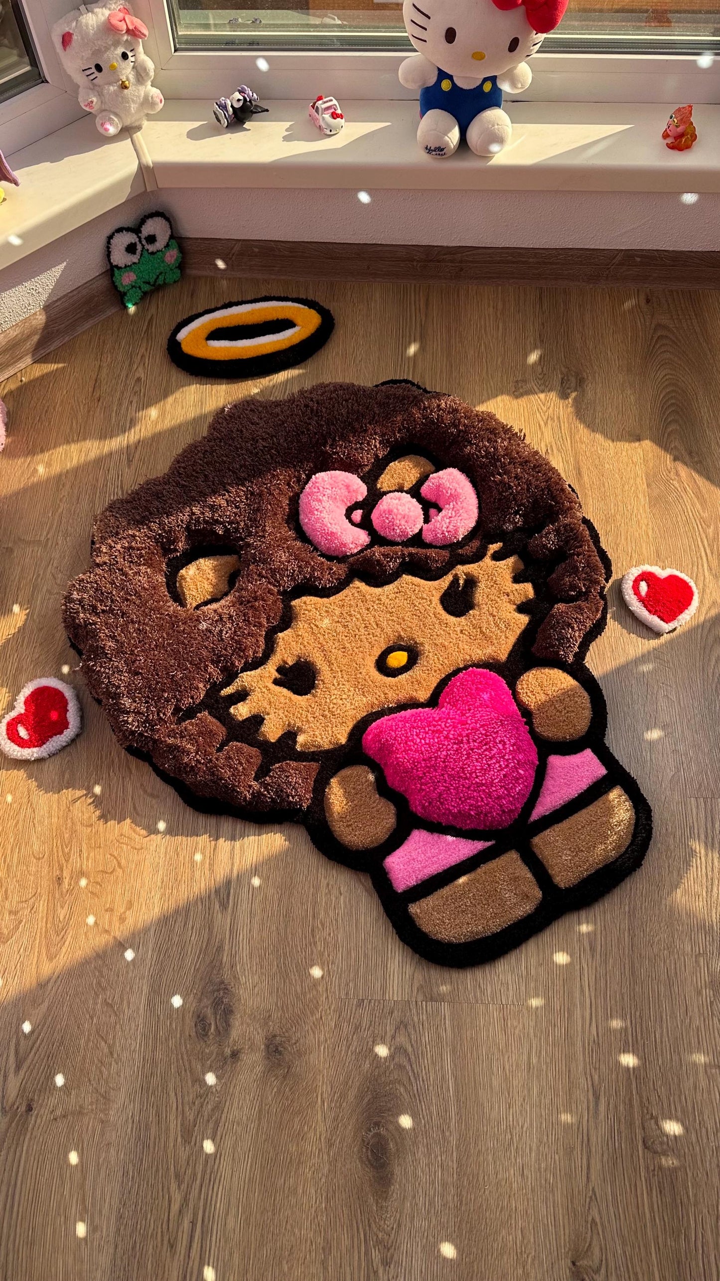 Afro Custom Kitty Tufted Rug – Super Puffy 3D Handmade Rug, Cute Carpet, Kawaii Girl Room Decor, Unique Gift for Her or Bedroom Mat
