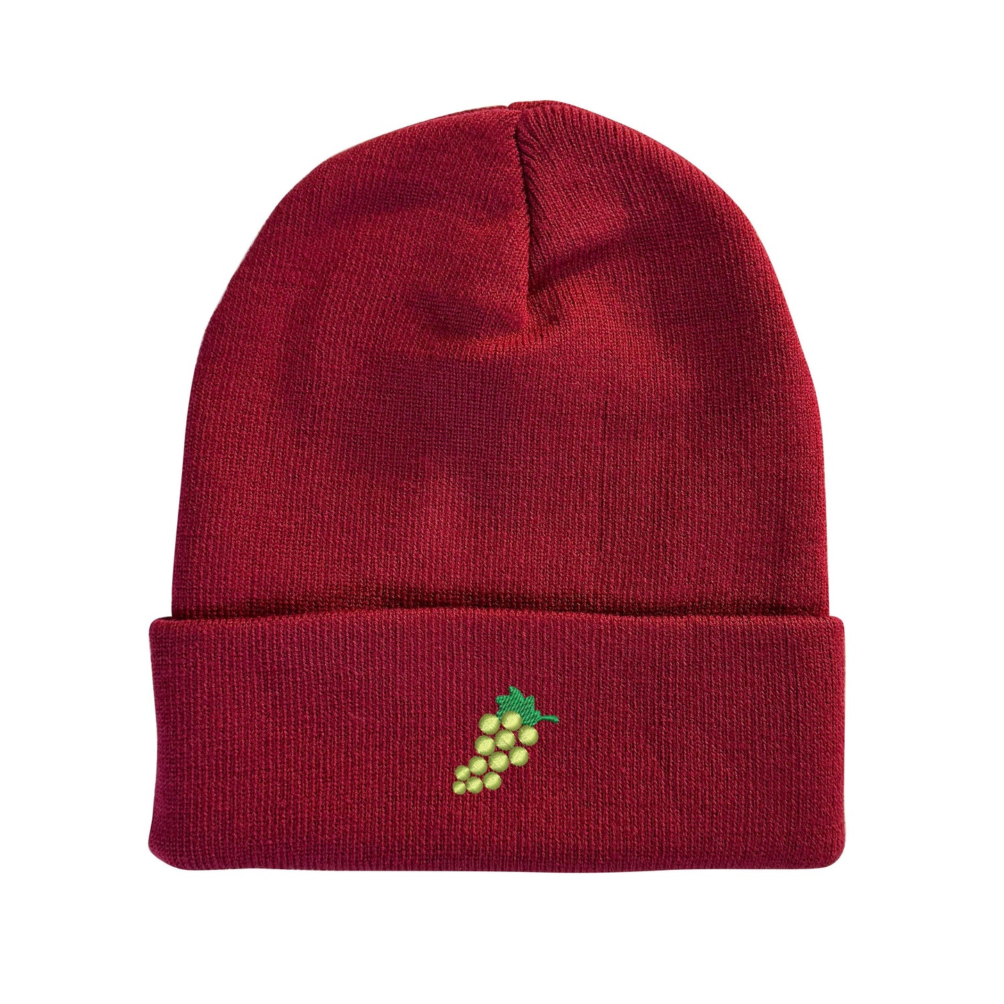 Grapes Embroidered Beanie Winter Beanie