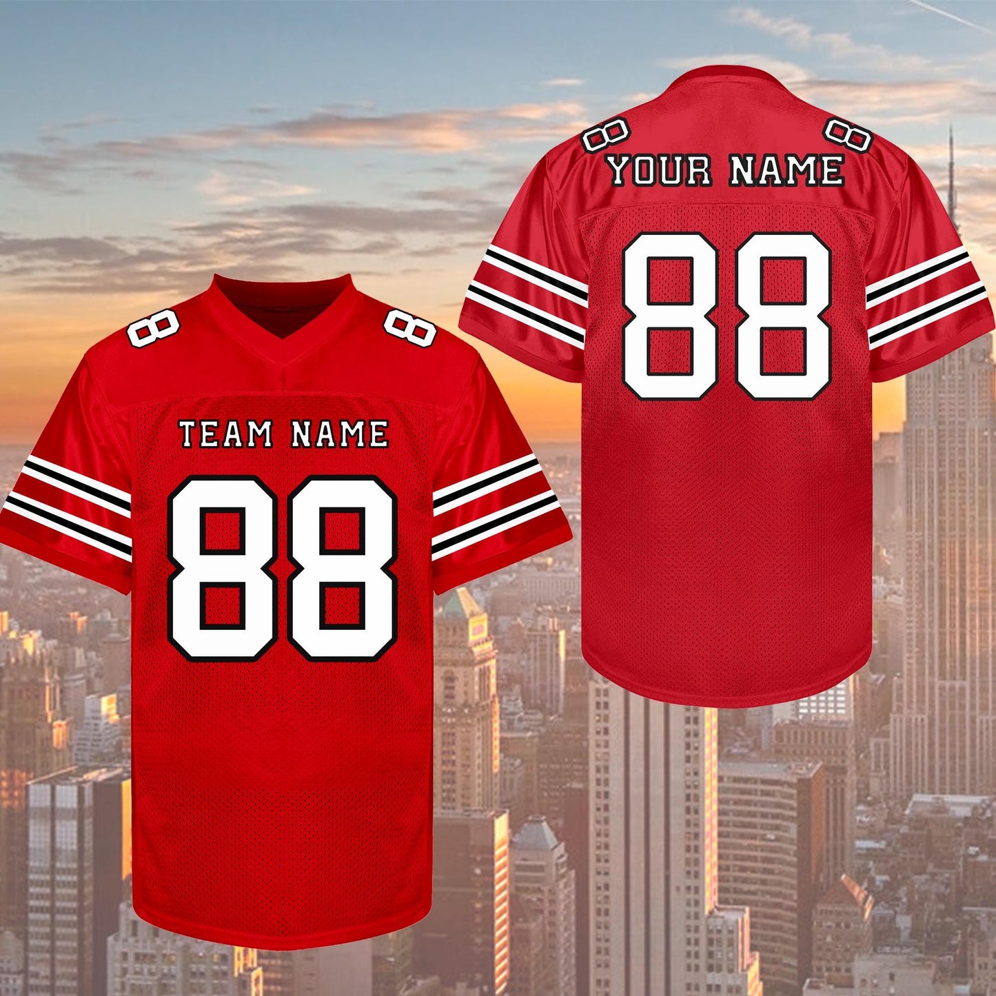 Custom Football Jersey  Stitched Name Number Logo, Personalized football Shirts Team Uniform Couple Wedding Jerseys for Men Women Kids  Fan