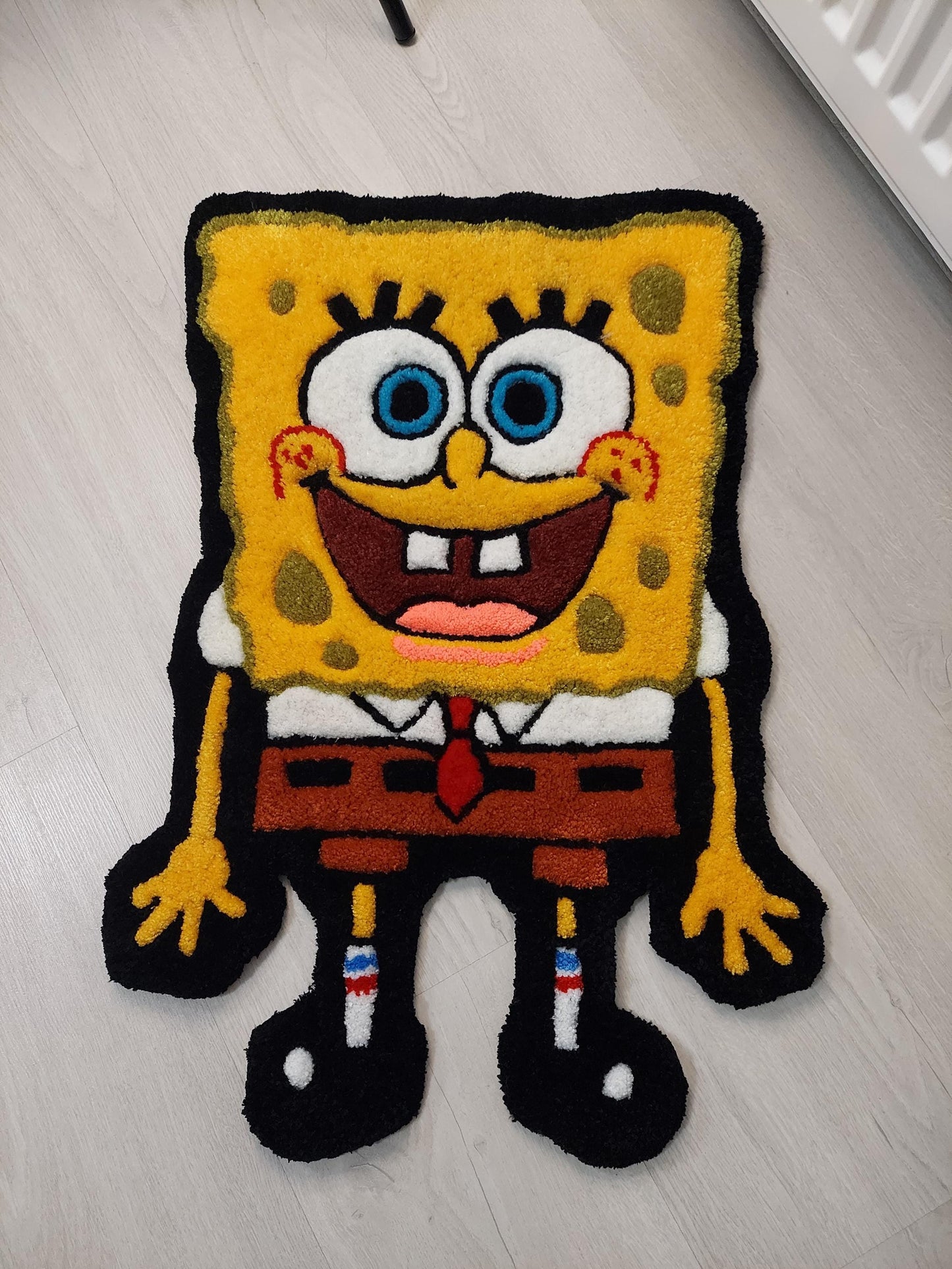 Handmade Tufted Rug, Cartoon Character Floor Mat, Fun Room Decor, Soft Custom Rug, Unique Gift For Kids, Playroom Or Bedroom Carpet