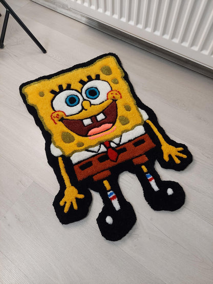 Handmade Tufted Rug, Cartoon Character Floor Mat, Fun Room Decor, Soft Custom Rug, Unique Gift For Kids, Playroom Or Bedroom Carpet