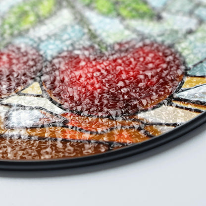 Cherry Stained Glass Suncatcher Window Hanging Gift for Mom Birthday