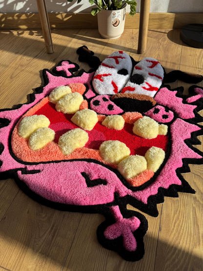 Courage the Cowardly Dog Rug: 3D Tufted Fluffy Handmade Decor