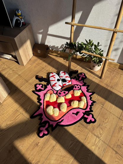 Courage the Cowardly Dog Rug: 3D Tufted Fluffy Handmade Decor