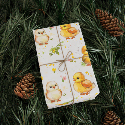 Easter Chick Gift Wrap: Spring Holiday Packaging