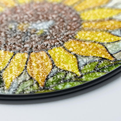 Sunflower Stained Glass Suncatcher Bee Decoration Gift for Garden Lovers