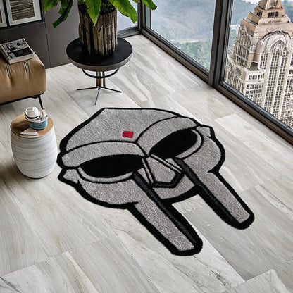 Doom Rug, Mf Doom Rug, Doctor Doom Rug, Quasimoto Rug, Quasimoto 'Lord Quas', Quasimoto Inspired Rug, Hip Hop Rug, Tufted Look Printed Rug