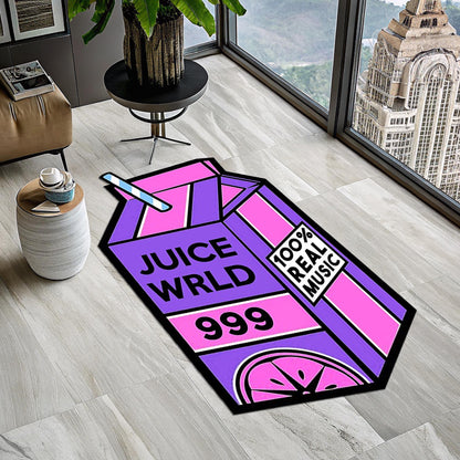 Rapper Rug, Music Rug, 999 Rug, Juice Wrld 999 Rug, Classic Car Rug, Car Rug, Shaped Rug, Juice Wrld Album Cover, Tufted Look Printed Rug