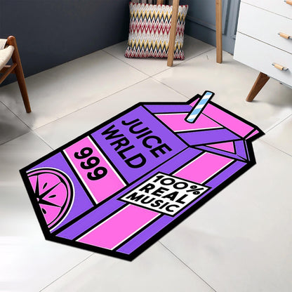 Car Rug, Classic Car Rug, Shaped Rug, Rapper Rug, Music Rug, 999 Rug, Juice Wrld 999 Rug, Juice Wrld Album Cover, Tufted Look Printed Rug
