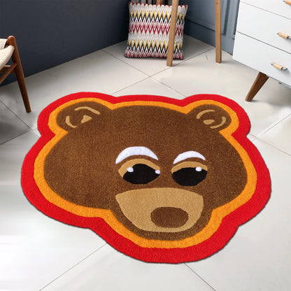 Kanye West Dropout Bear Rug, Bear Rug, Kanye West Bear Rug, Kanye West CD Rug, CD Rug, Music Album Rug, Music Decor, Tufted Look Printed Rug