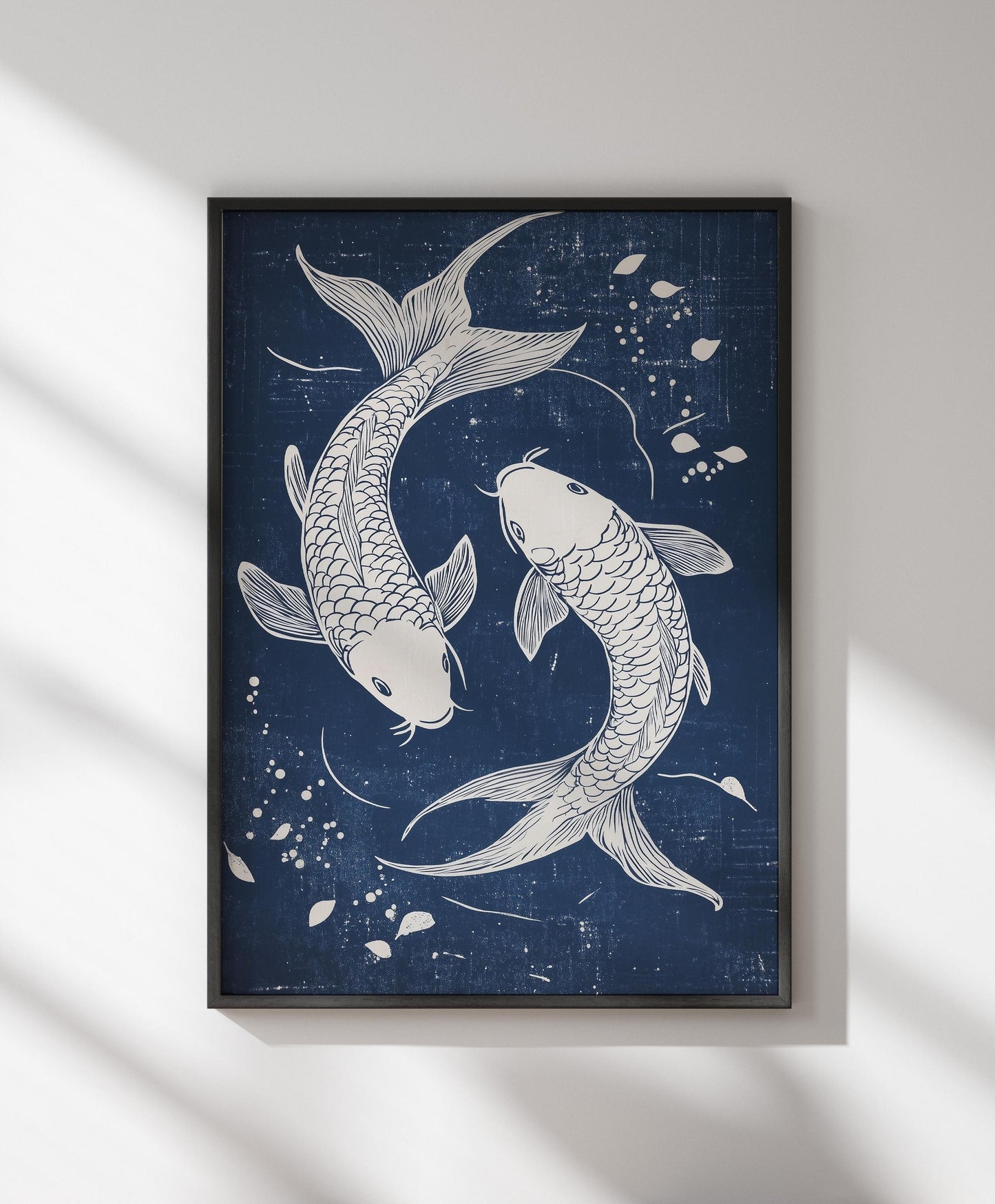 Blue Koi Print, Japanese wall art Print, Vintage Print, Trendy Wall Art, Aesthetic Wall Art, Koi Fish Print, Japanese Print, Gift Idea