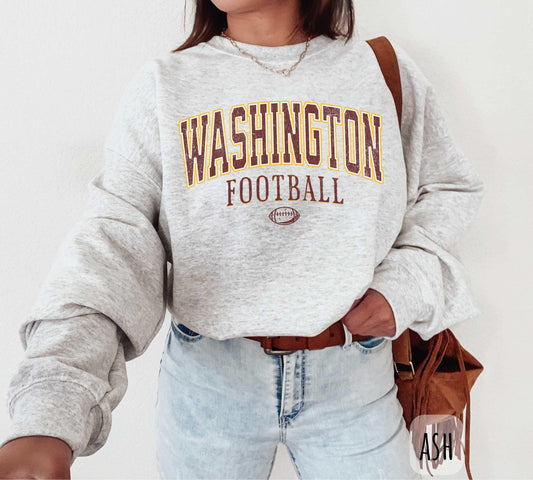Washington Football Vintage Style Sweatshirt, Washington Crewneck Commander Shirt, Washington Fan Gift, Sunday Football Shirt, Game Day