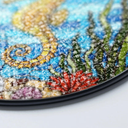 Seahorse Stained Glass Suncatcher Ocean Decor Window Hanging Gift for Sea Lovers