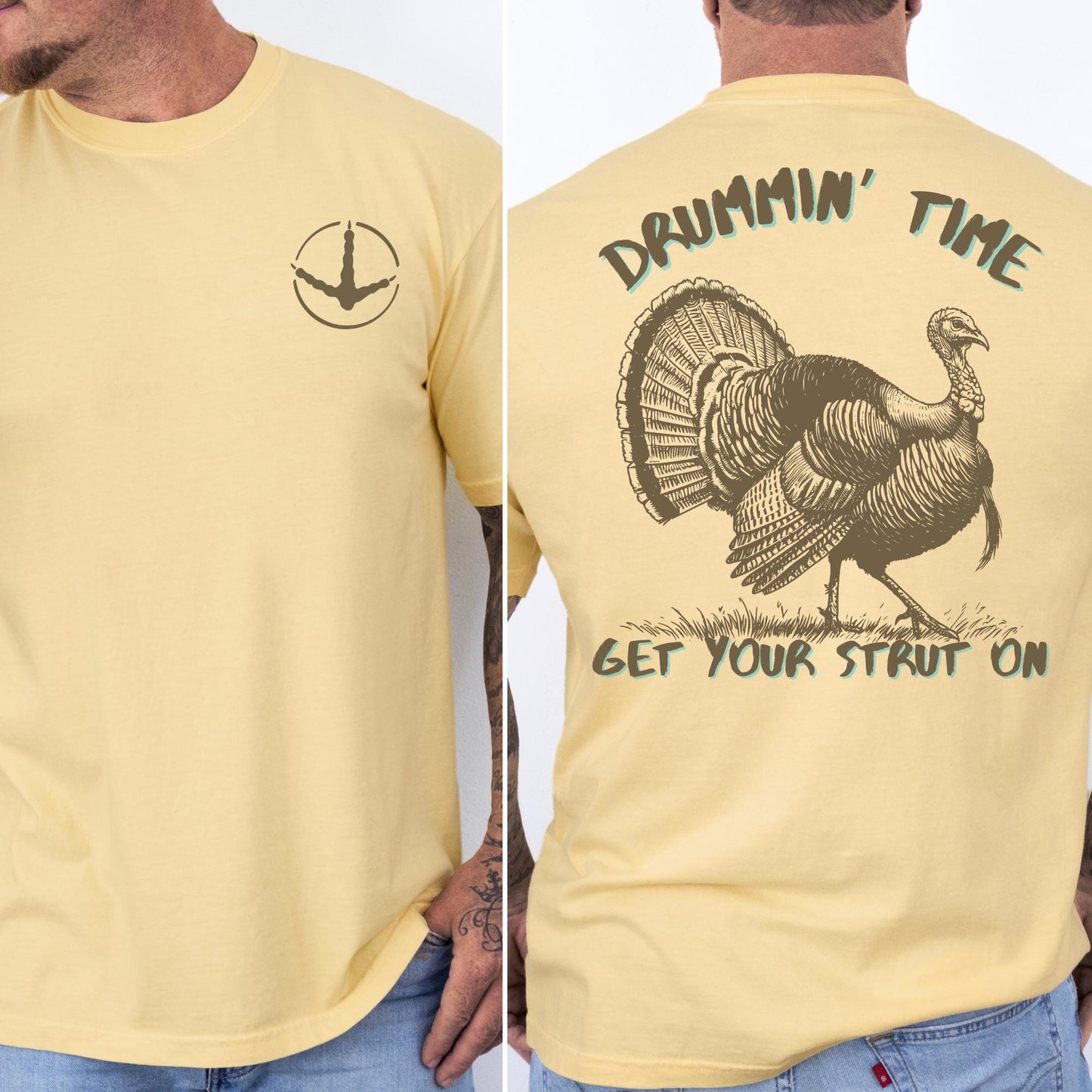 Funny Turkey Hunting Club T-Shirt: Nature Inspired Comfort Colors Tee