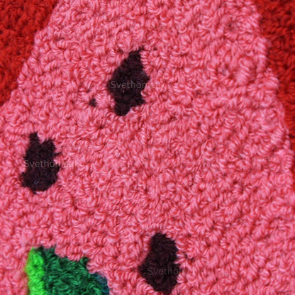 Cute Strawberry Bath Mat, Tufted Fluffy Fruit Bedroom Rugs for Girls, Dorm Rug, Funny Strawberry Shower Rugs, Non Slip Bath Mat, fruit rug
