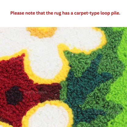 Cute Strawberry Bath Mat, Tufted Fluffy Fruit Bedroom Rugs for Girls, Dorm Rug, Funny Strawberry Shower Rugs, Non Slip Bath Mat, fruit rug