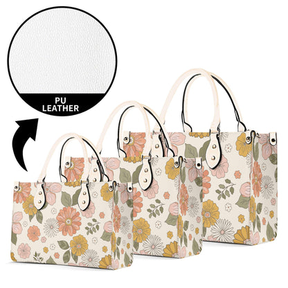 Boheme Blossom - Trendy Handbag, Waterproof PU Leather Handbag, Top Handle Vegan Leather, High-quality Crossbody Bag, Shoulder bag