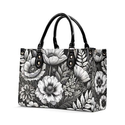 Inkwell Blooms- Trendy Handbag, Waterproof PU Leather Handbag, Top Handle Vegan Leather, High-quality Crossbody Bag, Shoulder bag