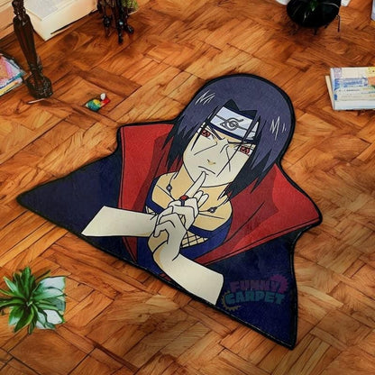 Anime Rug – Ninja Carpet for Otaku Room Decor | Handmade Polyester Anime Mat in 3 Sizes | Funny Carpet