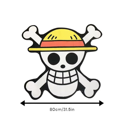 Anime Rugs | Unique Skull Pirate Carpet | Cute & Bold Floor Mat for Bedroom or Gaming Room – 3 Sizes Available