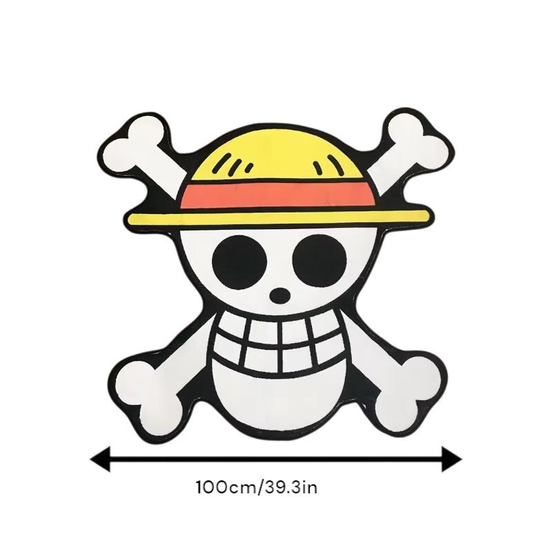 Anime Rugs | Unique Skull Pirate Carpet | Cute & Bold Floor Mat for Bedroom or Gaming Room – 3 Sizes Available