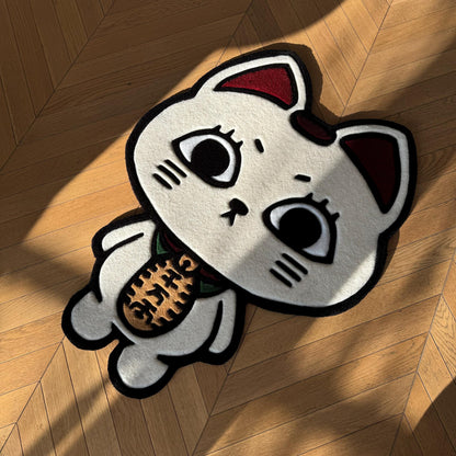 Turbo Granny Tufted Rug: Dan Da Dan Anime, Lucky Cat Carpet
