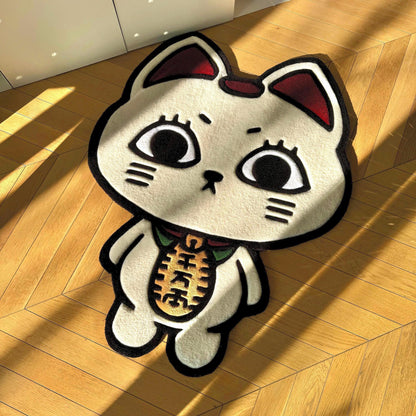 Turbo Granny Tufted Rug: Dan Da Dan Anime, Lucky Cat Carpet
