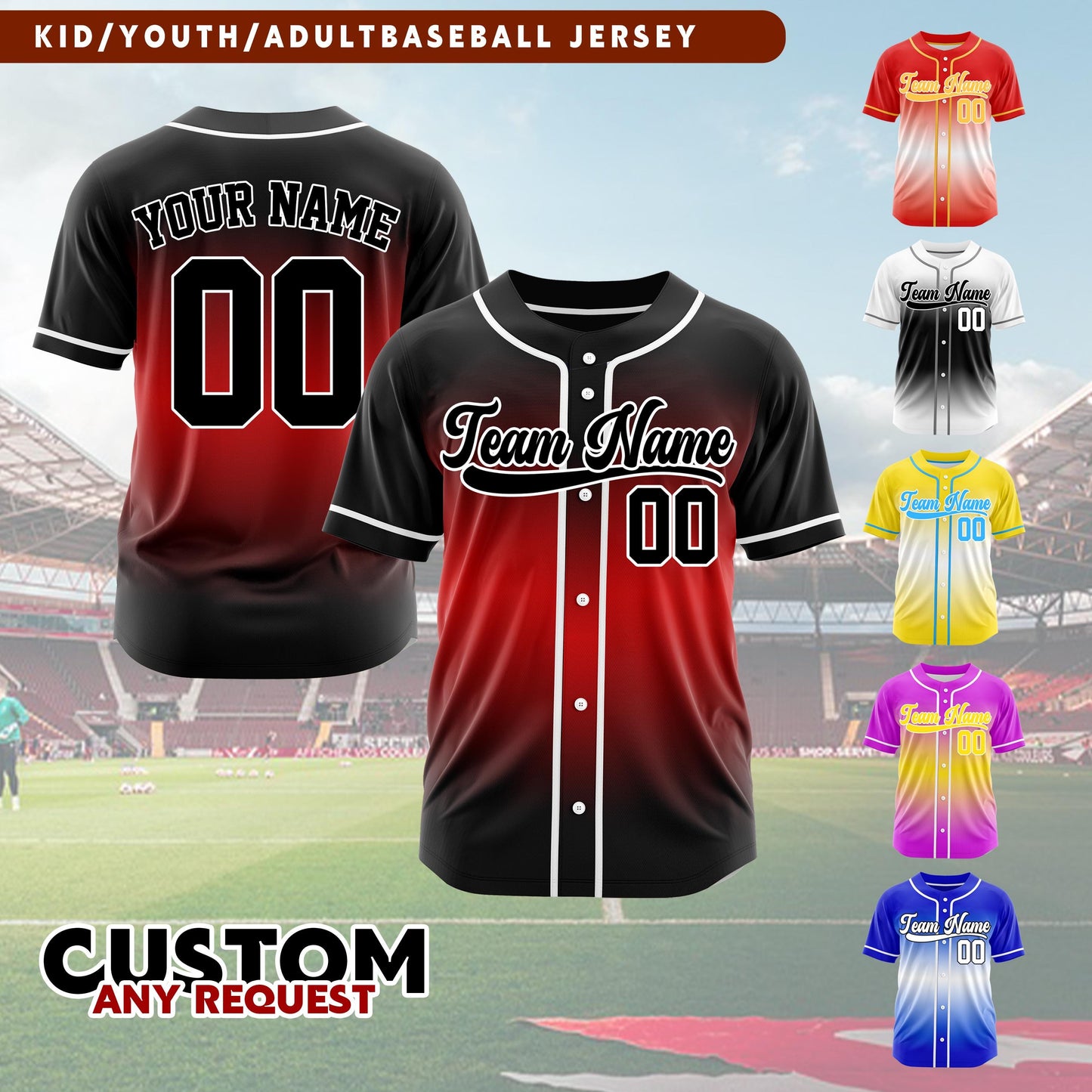 Custom baseball uniform personalized jersey custom name and number game day jerseys baseball button down tops gift for baseball fans